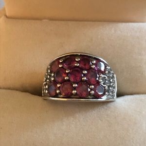 Sterling Silver Rhodolite Garnet Ring